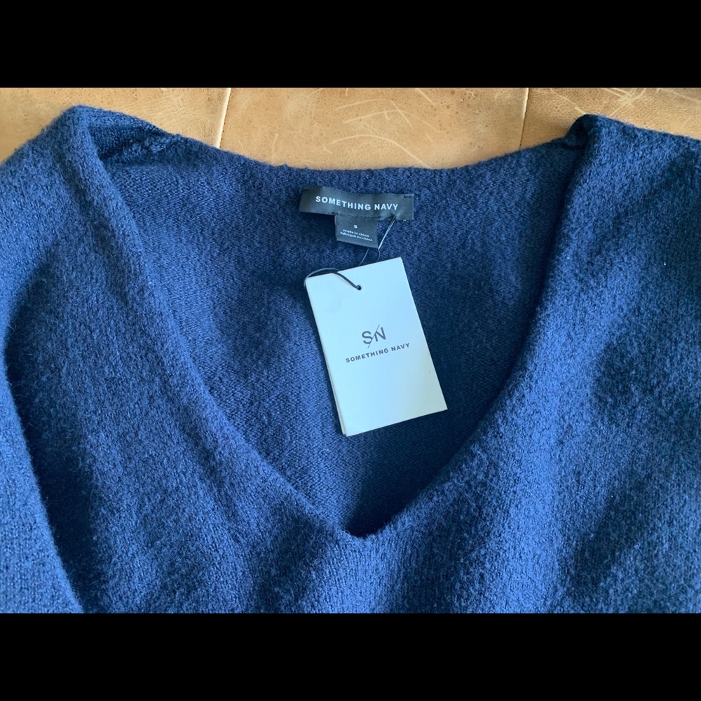 Something Navy Low Neckline Slouchy Pullover